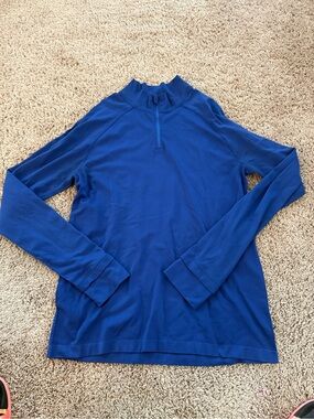 Fabletics Men's Long-Sleeve Half-Zip Top - Royal Blue